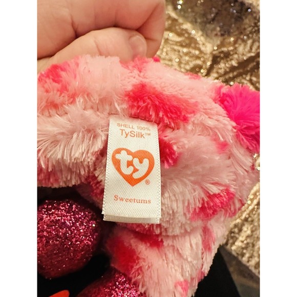 Ty Beanie Boos SWEETUMS the Giraffe for Valentine's Day 2019 13" P8 - Picture 7 of 8